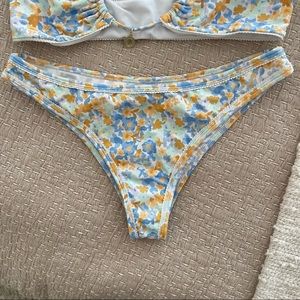 BYDEE AUSTRALIA Queen Blue Floral Bikini BOTTOM ONLY